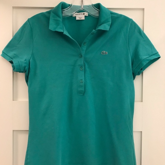 Teal Lacoste Polo, small (40) - Picture 1 of 3